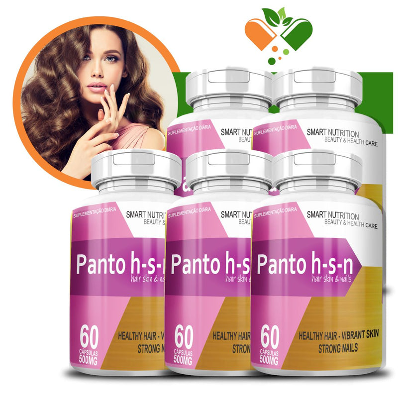 Kit com 5 Panto H-S-N 500mg 60 Cápsulas