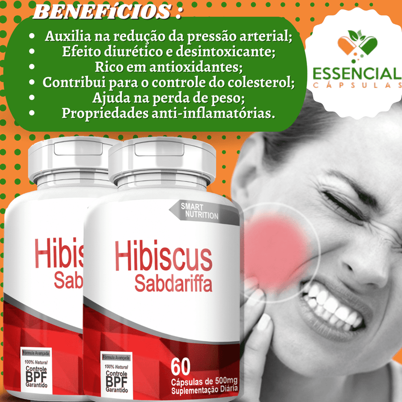 Compre 2 Leve 3 Hibisco 500mg 60 Cápsulas