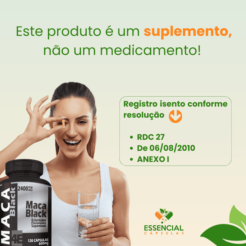 Maca Black 600mg 120 Cápsulas