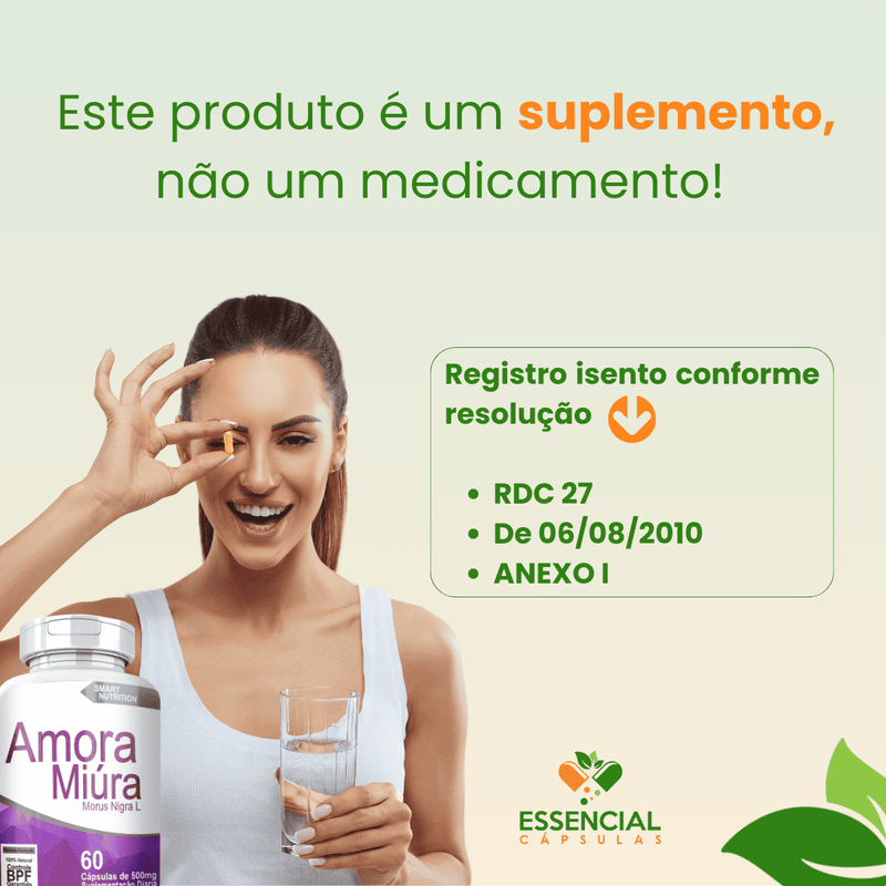 Kit com 3 Amora Miura 500MG 60 Cápsulas