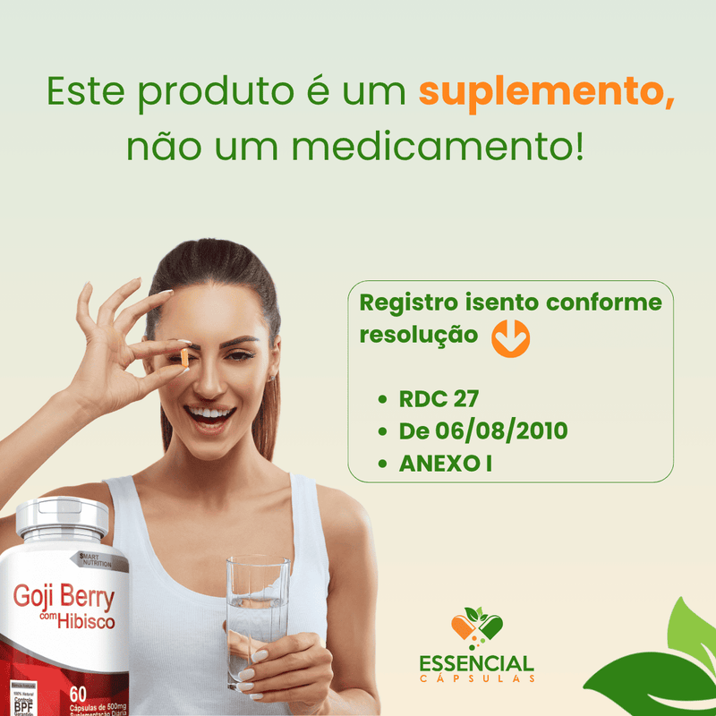 GOJI BERRY COM HIBISCO 60 CÁPSULAS