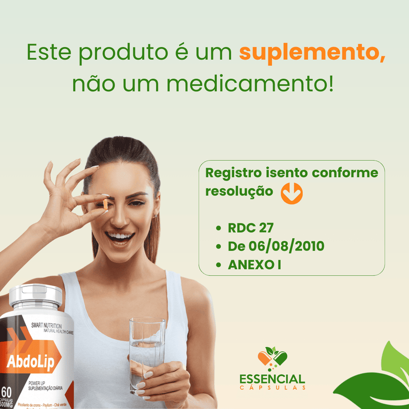 Kit com 5 Potes Abdolip 500mg 60 Cápsulas