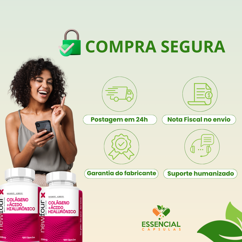 COLÁGENO + ÁCIDO HIALURÔNICO 120 CÁPSULAS