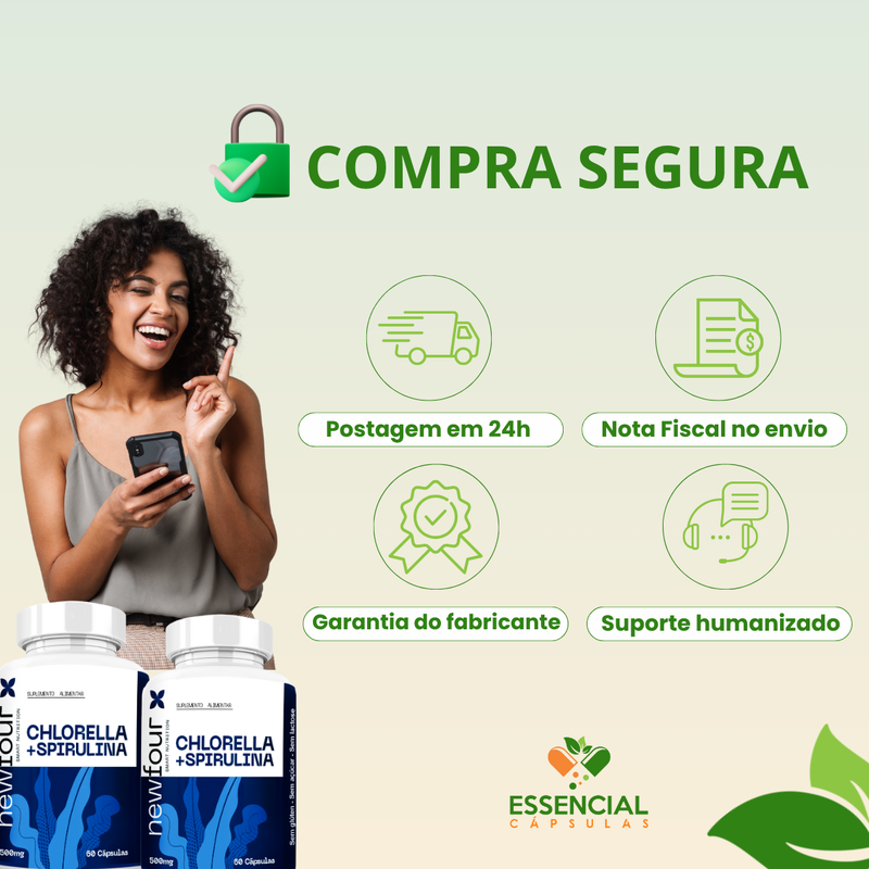 CHLORELLA + SPIRULINA 60 CÁPSULAS