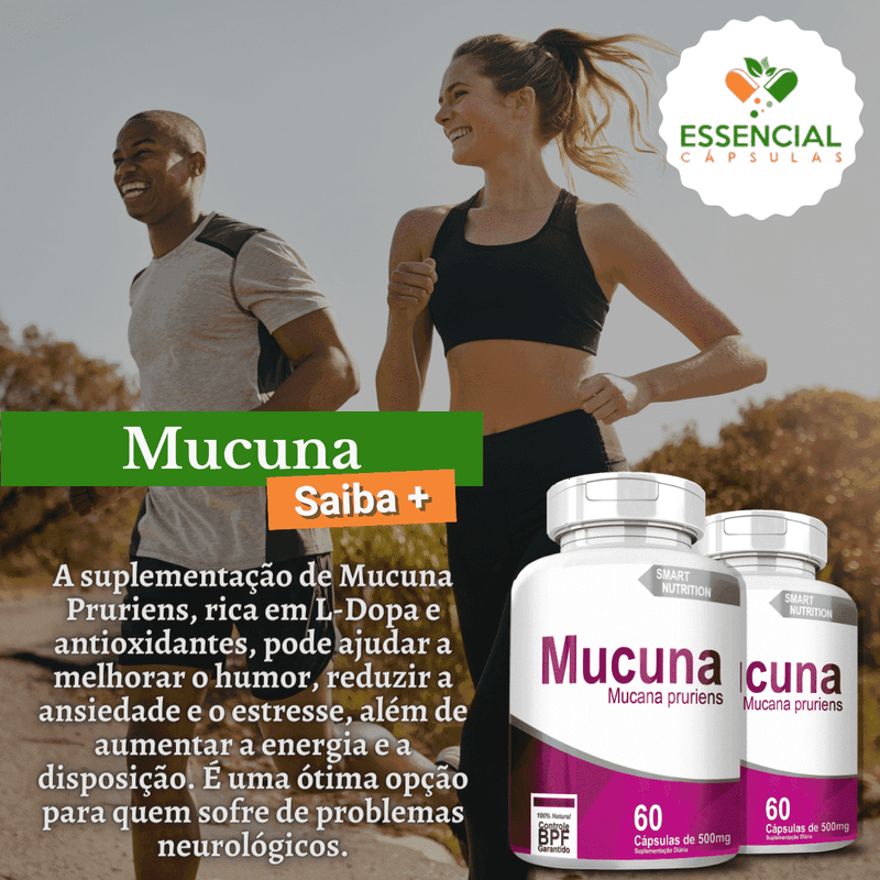 Kit com 5 Mucuna 500mg 60 Cápsulas