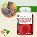 COMPLEXO-B SUPLEMENTO DE VITAMINA B1, B2, B3, B5, B6, B7, B12 + ÁCIDO FÓLICO 60 CÁPSULAS