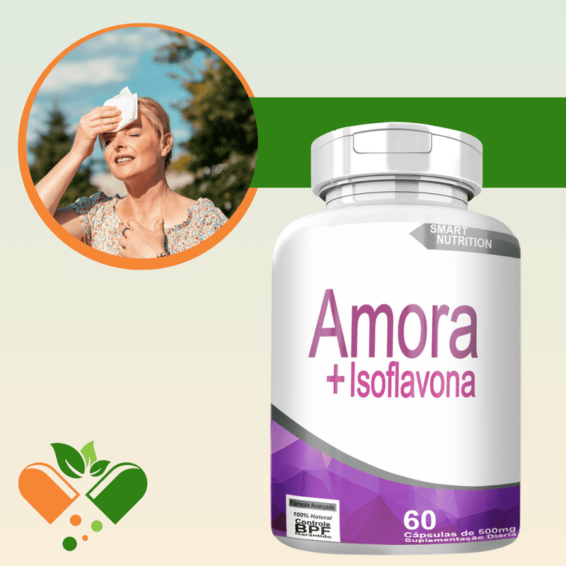 AMORA COM ISOFLAVONA 60 CÁPSULAS