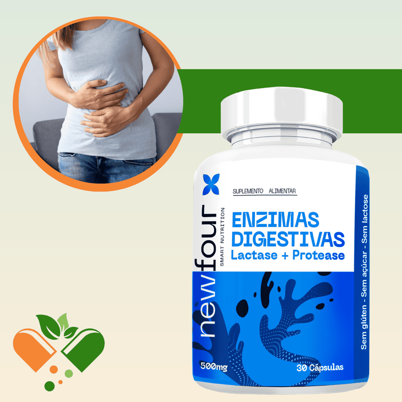 ENZIMAS DIGESTIVAS  LACTASE + PROTEASE 30CAPS
