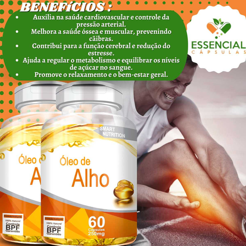 Kit com 3 Óleo De Alho 250mg 60 Cápsulas