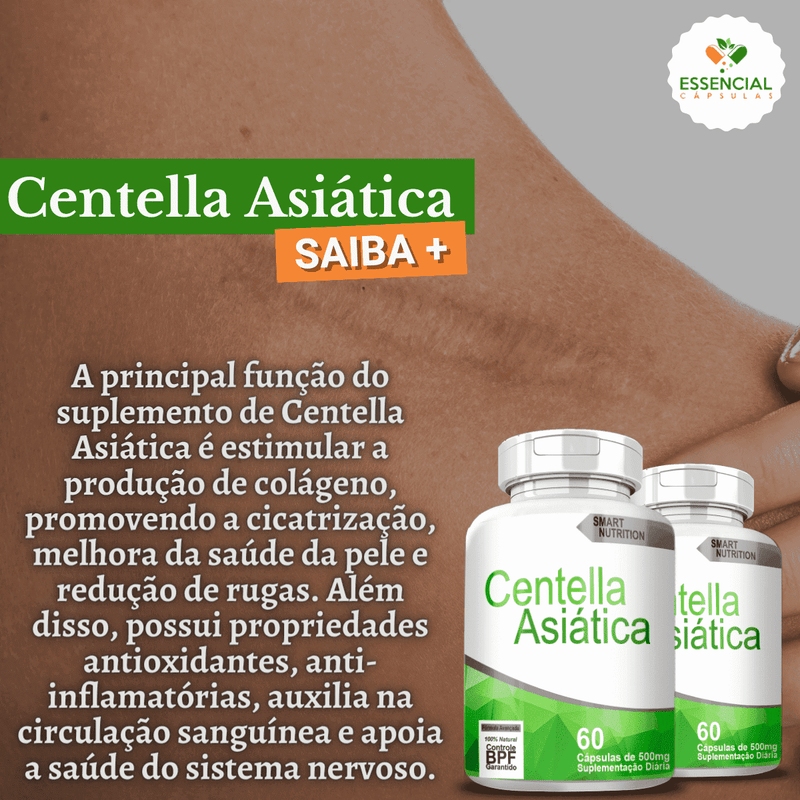 Centella Asiática 500mg 60 Cápsulas