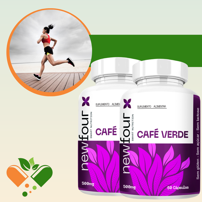 CAFÉ VERDE KIT COM 2 POTES COM TOTAL DE 120 CAPSULAS