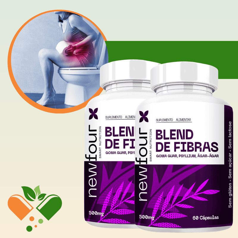BLEND DE FIBRAS KIT COM 2 POTES COM TOTAL DE 120 CAPSULAS