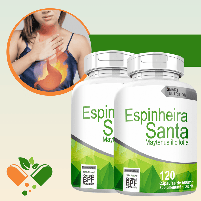 ESPINHEIRA SANTA KIT COM 2 POTES COM TOTAL DE 240 CAPSULAS