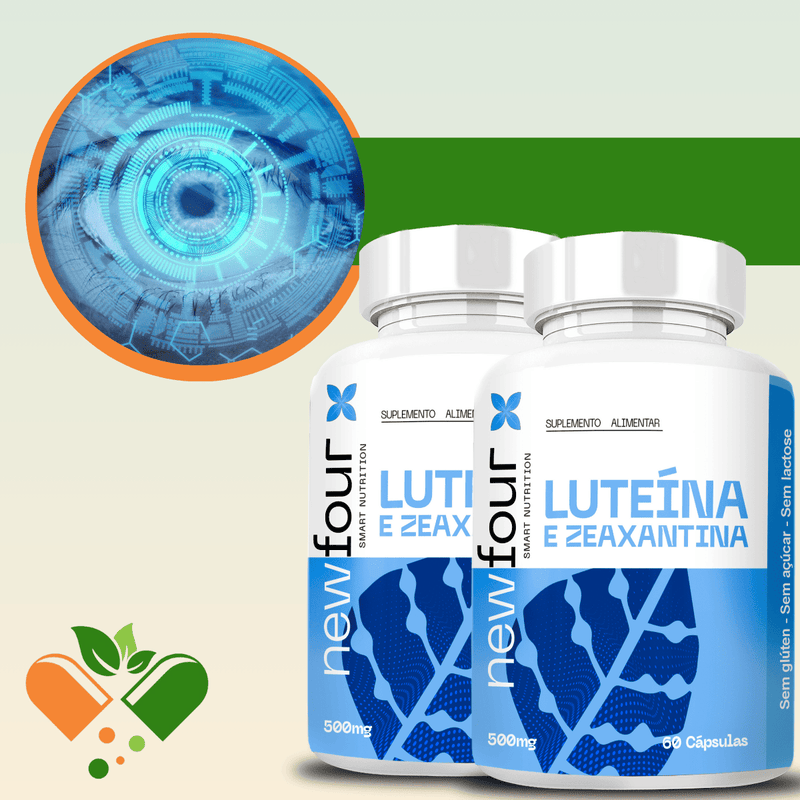 LUTEÍNA E ZEAXANTINA 60 CÁPSULAS KIT COM 2 POTES COM TOTAL DE 120 CAPSULAS