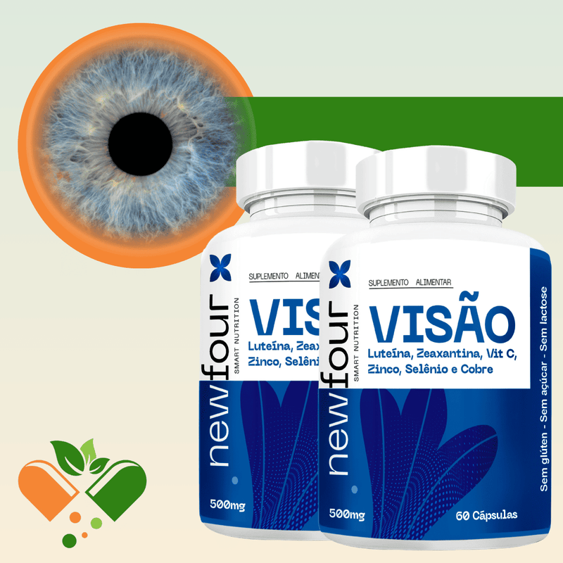 VISÃO KIT COM 2 POTES COM TOTAL DE 120 CAPSULAS