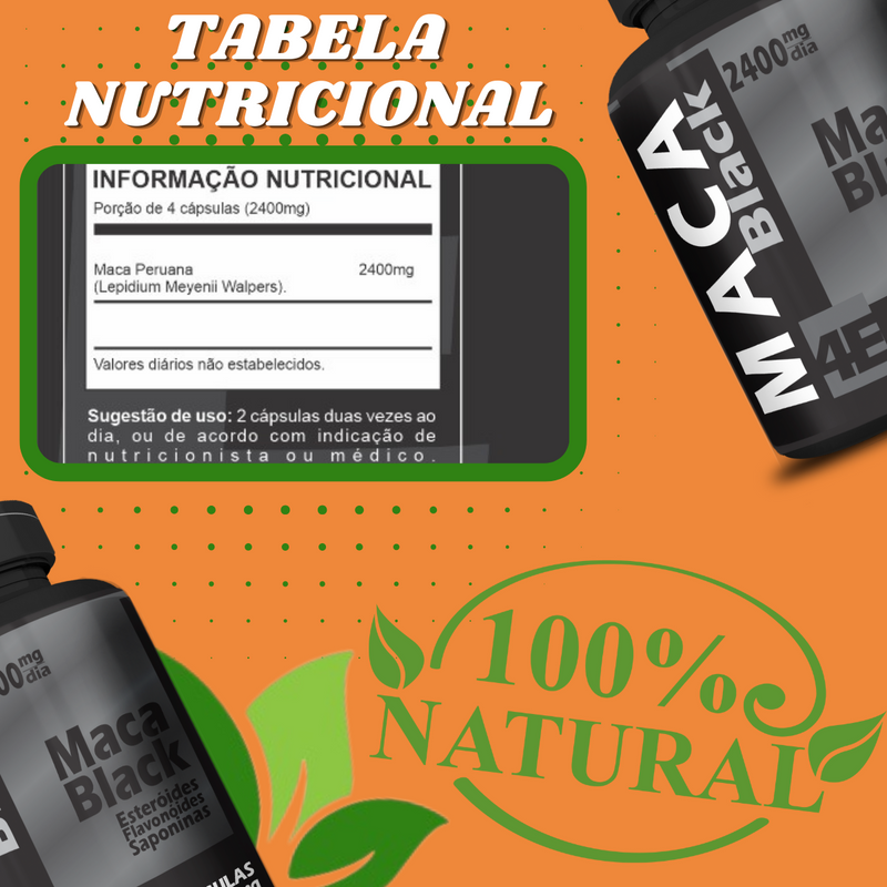 Maca Black 600mg 120 Cápsulas