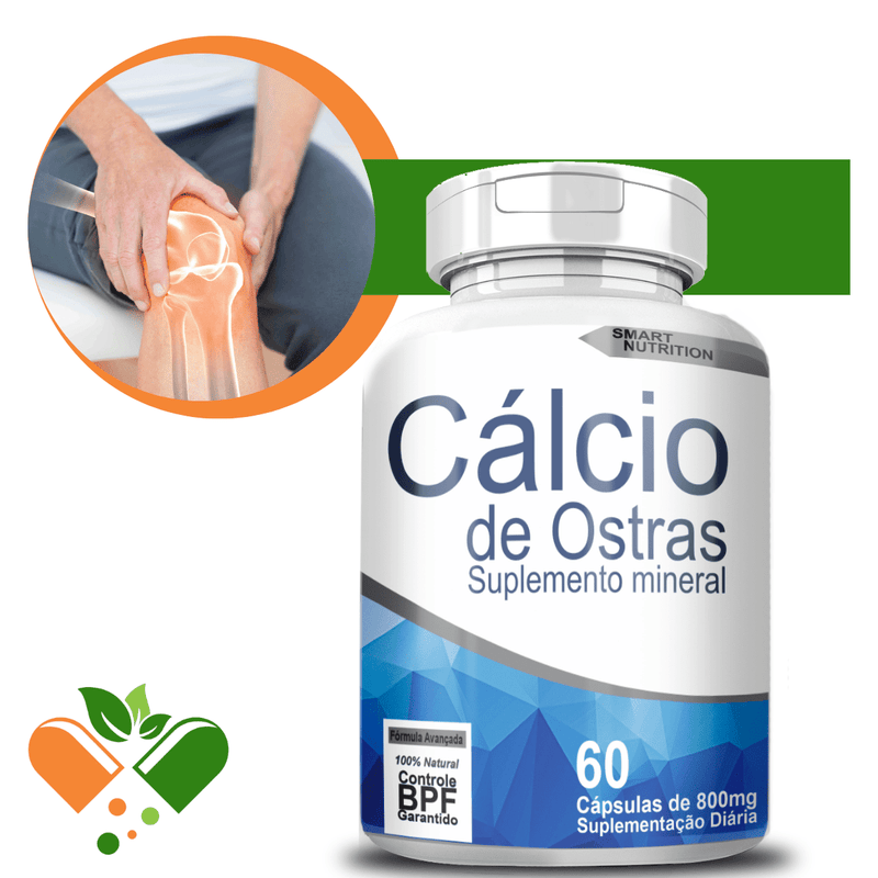 Cálcio De Ostras 800mg 60 Cápsulas