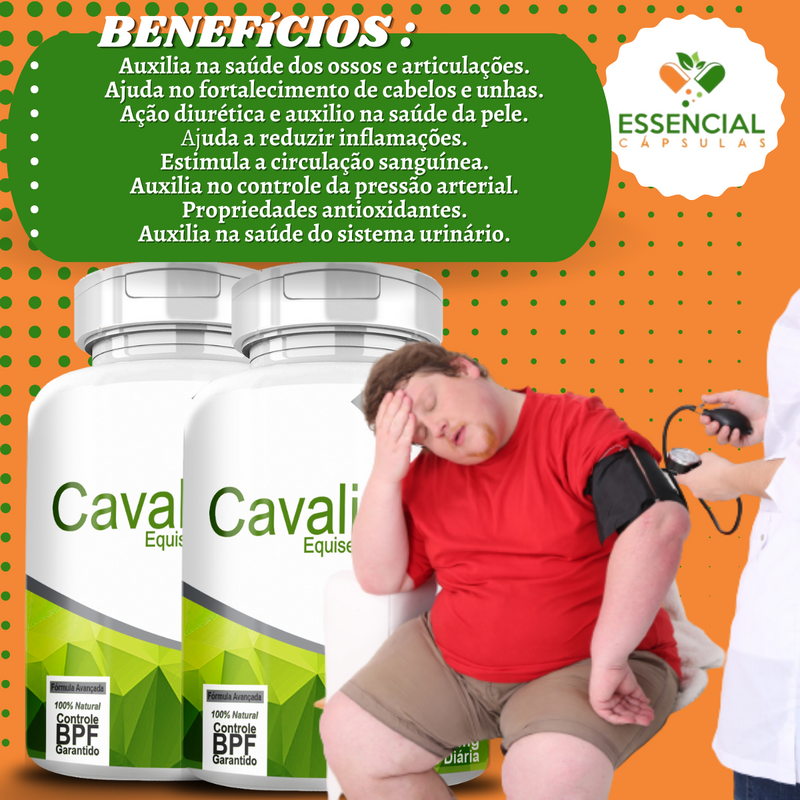 Compre 2 Leve 3 Potes Cavalinha 500mg 60 Cápsulas