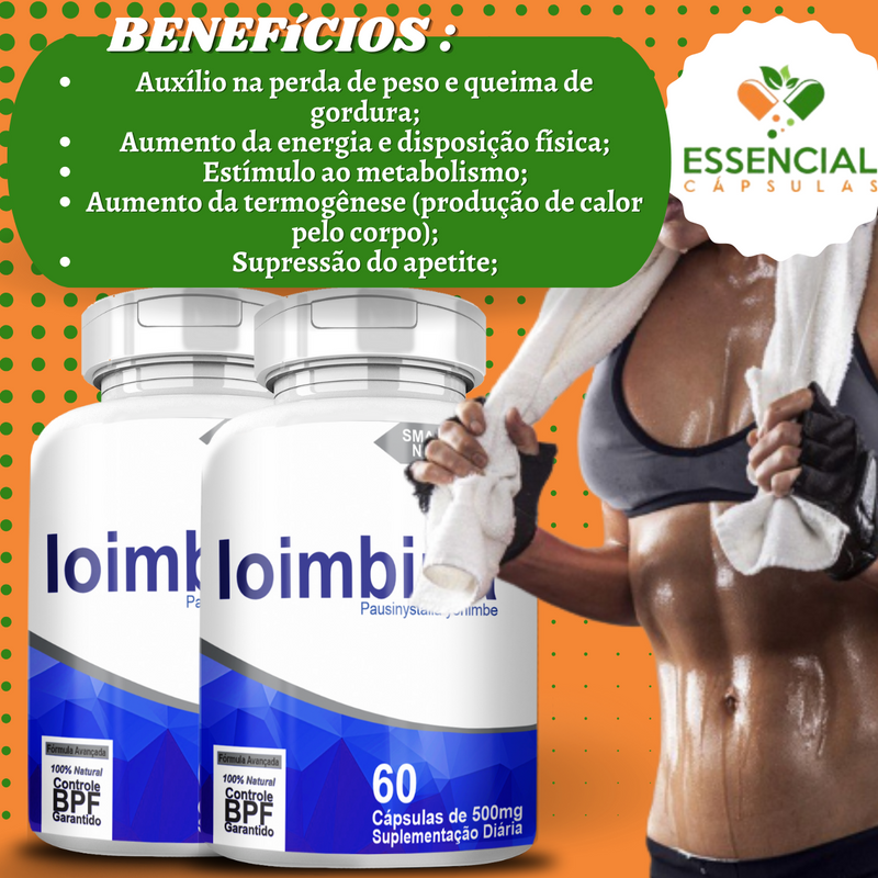 Ioimbina 500mg 60 Cápsulas