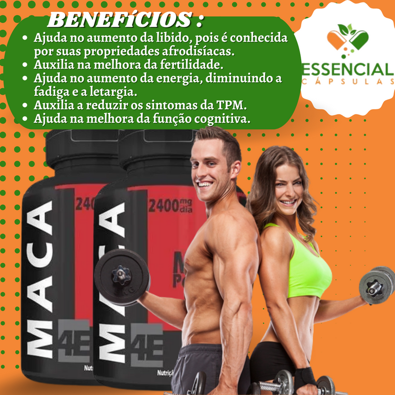 Maca Peruana 600mg 60 Cápsulas