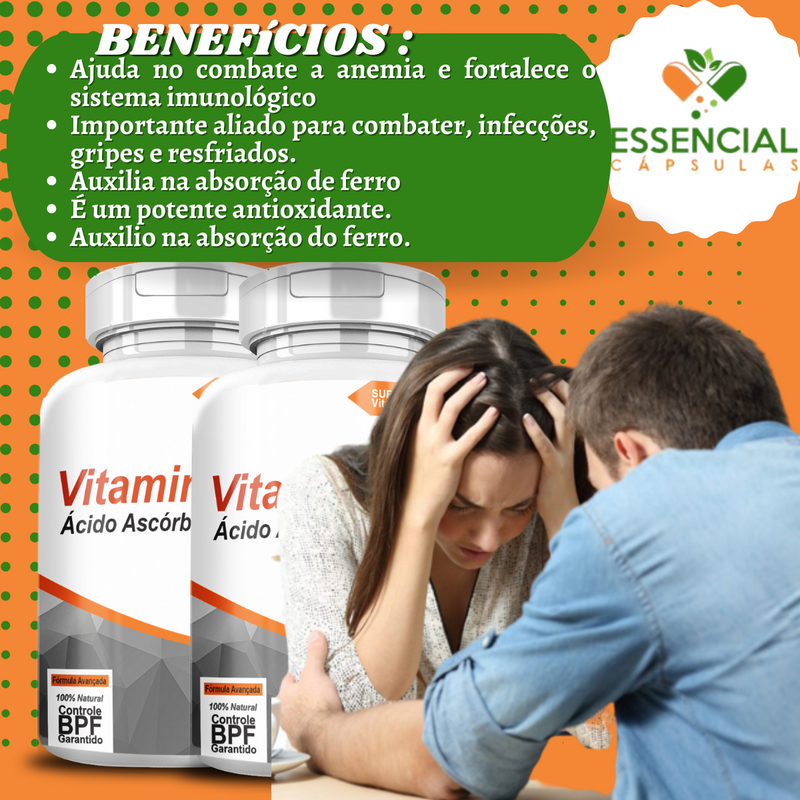 Vitamina C Revestida 500mg 60 Cápsulas