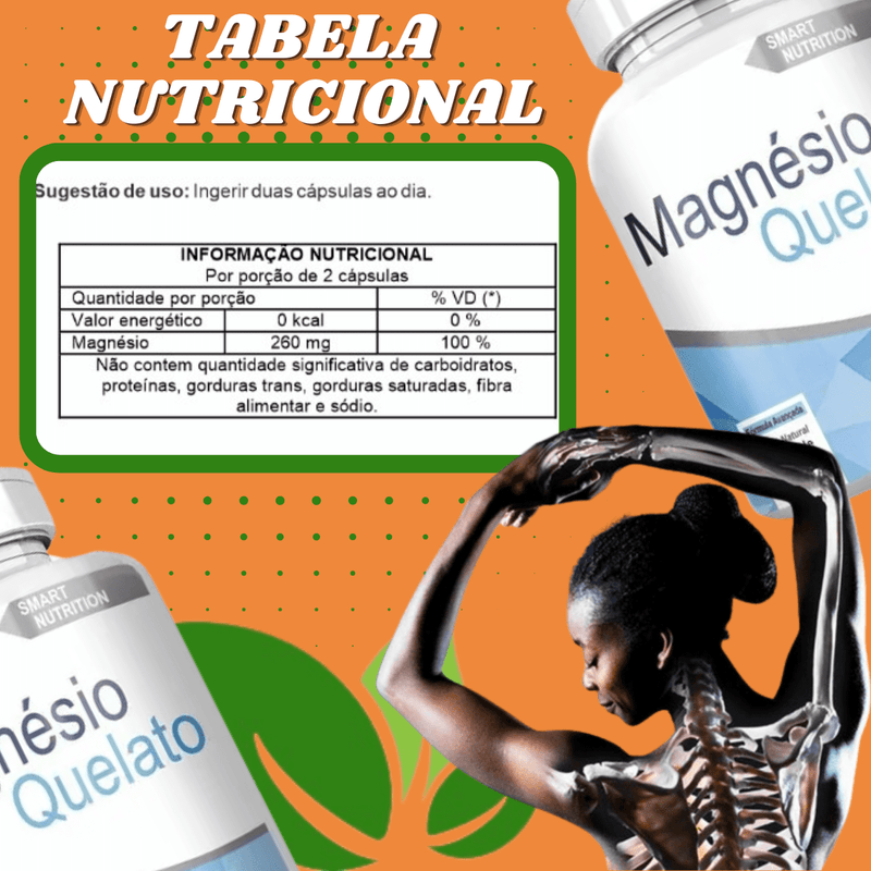 Magnésio Quelato 500mg 120 Cápsulas
