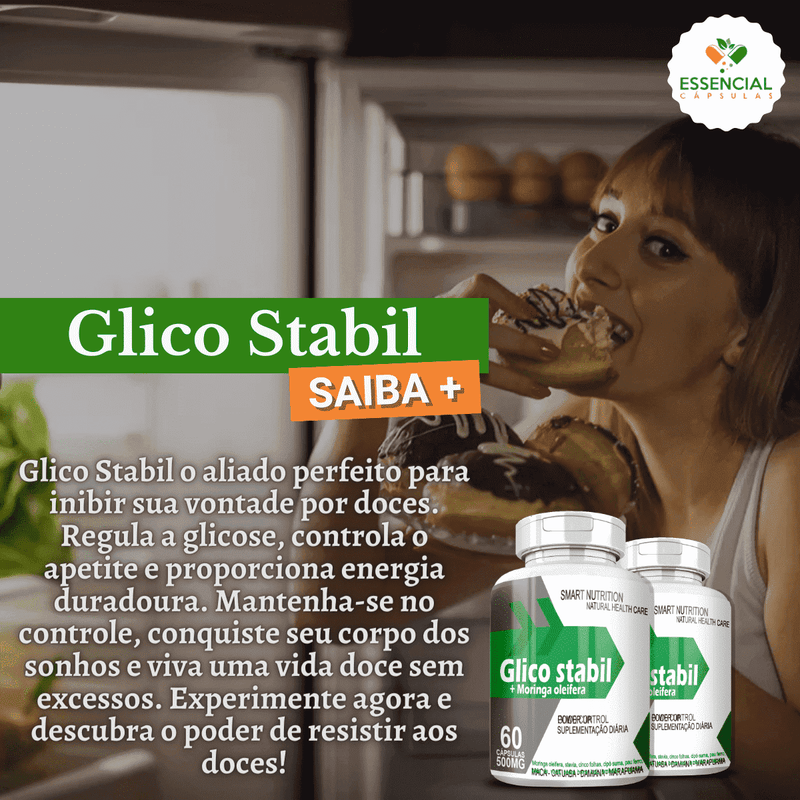 Kit com 3 Glico Stabil 500mg 60 Cápsulas