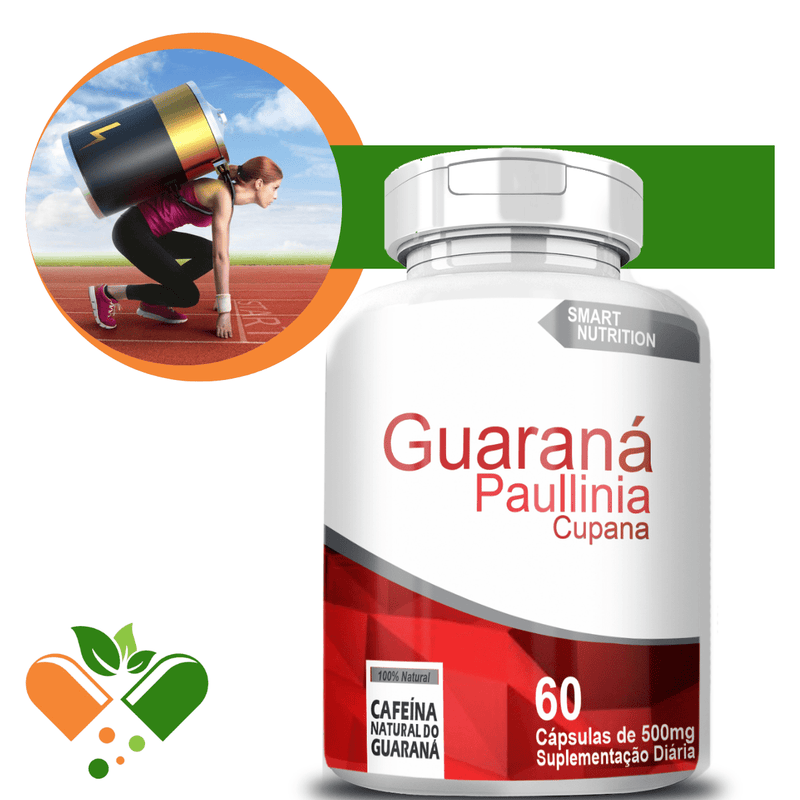 Guaraná 500mg 60 Cápsulas