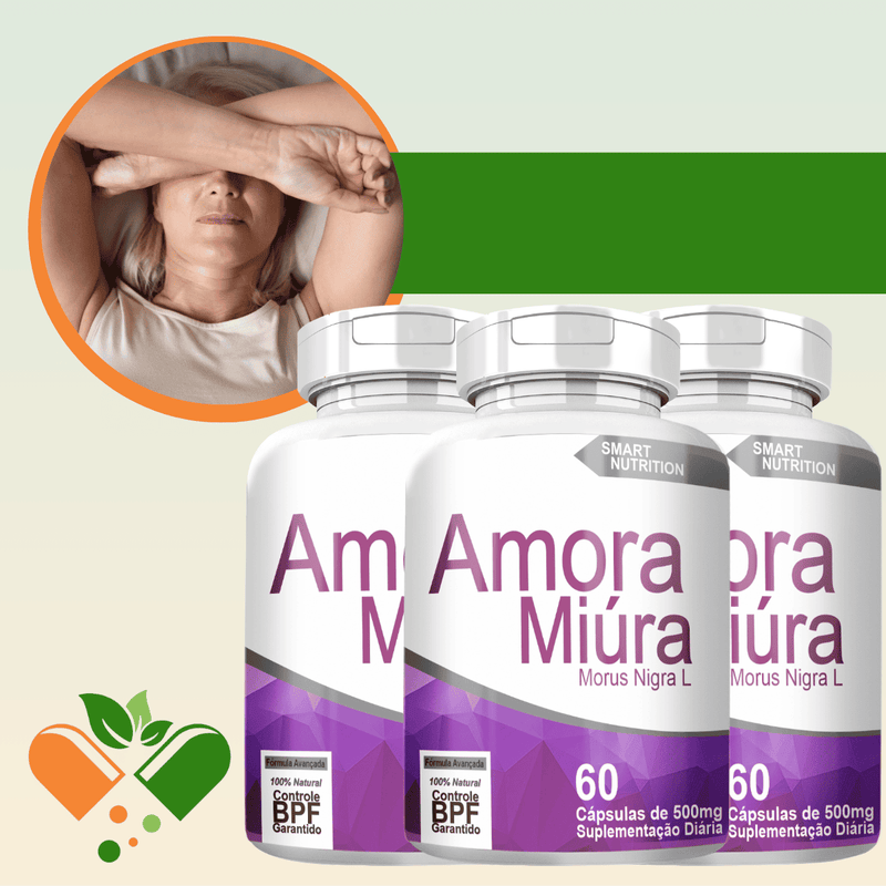 Kit com 3 Amora Miura 500MG 60 Cápsulas