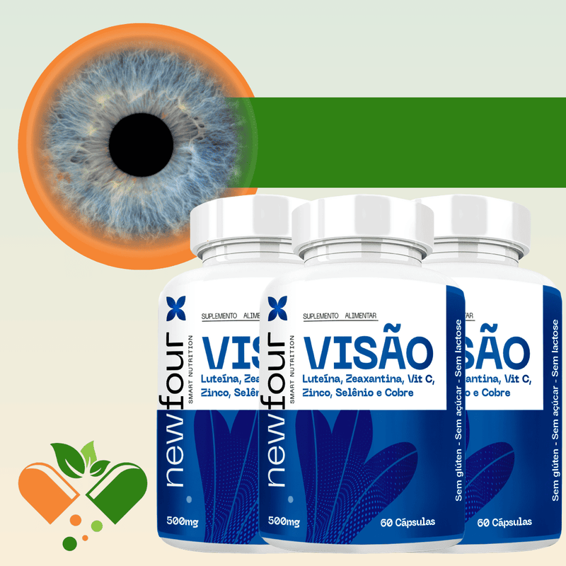 VISÃO KIT COM 3 POTES COM TOTAL DE 180 CAPSULAS