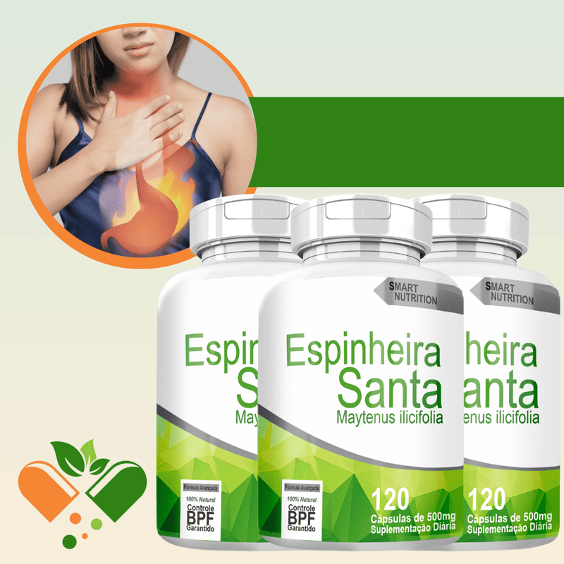 ESPINHEIRA SANTA KIT COM 3 POTES COM TOTAL DE 360 CAPSULAS