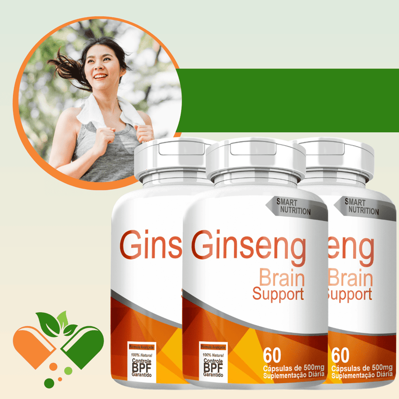 GINSENG KIT COM 3 POTES COM TOTAL DE 180 CAPSULAS