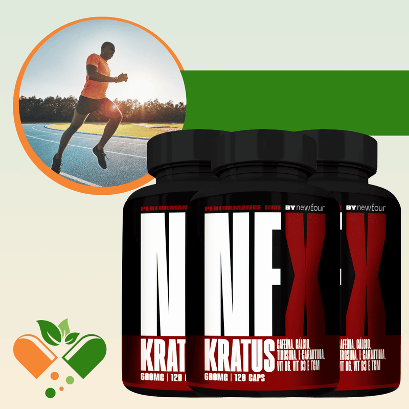 KRATUS KIT COM 3 POTES COM TOTAL DE 360 CAPSULAS
