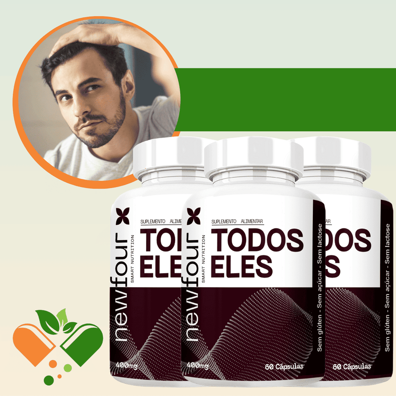 TODOS ELES KIT COM 3 POTES COM TOTAL DE 180 CAPSULAS