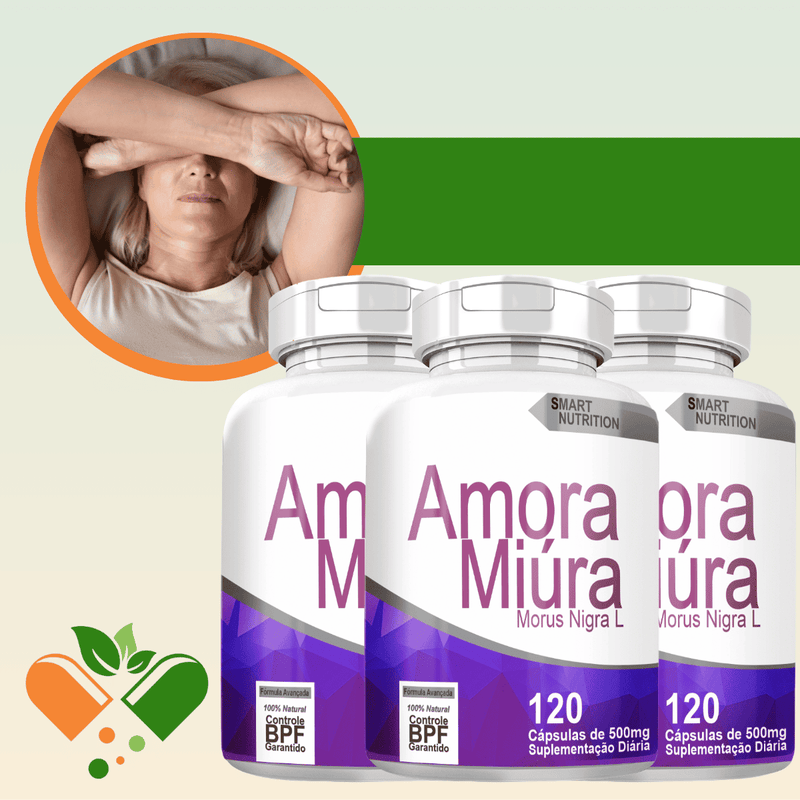 Kit com 3 Potes Amora Miura  500mg 120 Cápsulas