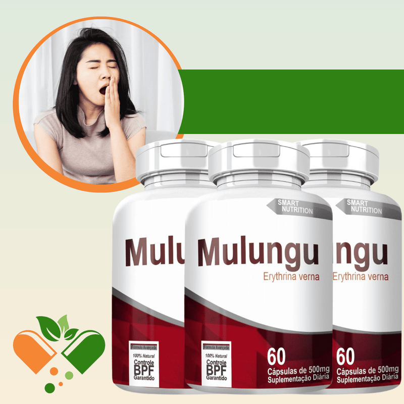 MULUNGU KIT COM 3 POTES COM TOTAL DE 180 CAPSULAS