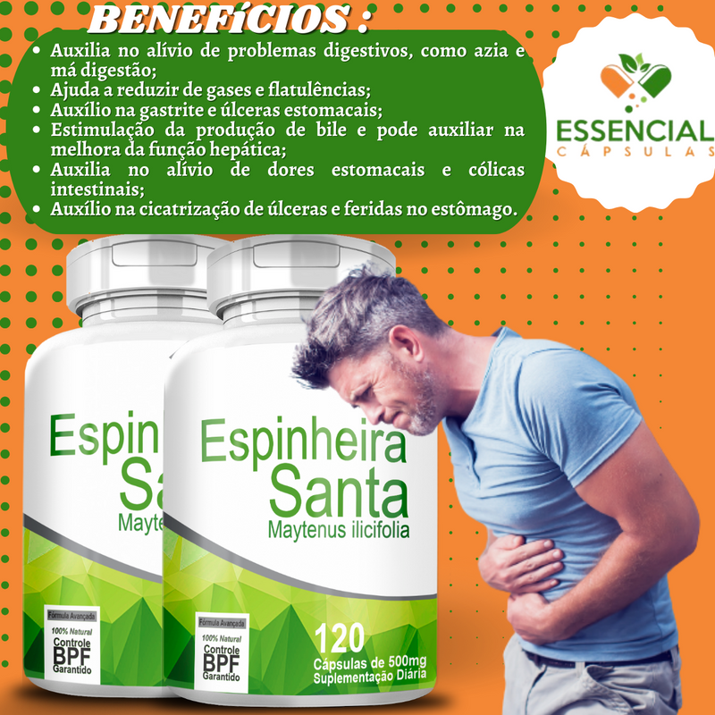Espinheira Santa 500MG 120 Cápsulas