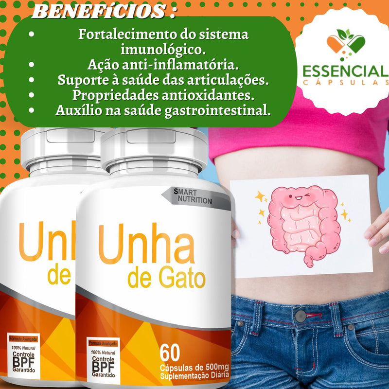 Unha De Gato 500mg 60 Cápsulas