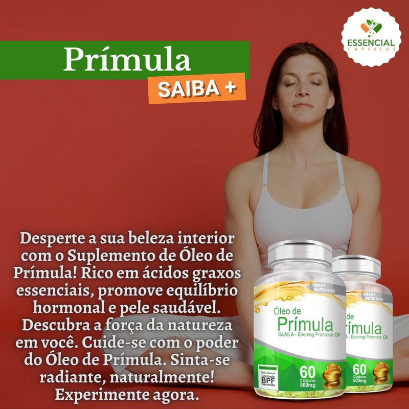 Óleo De Prímula 500mg 60 Cápsulas