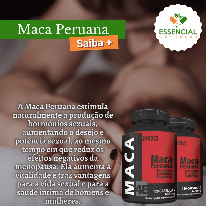 Maca Peruana 600mg 120 Cápsulas