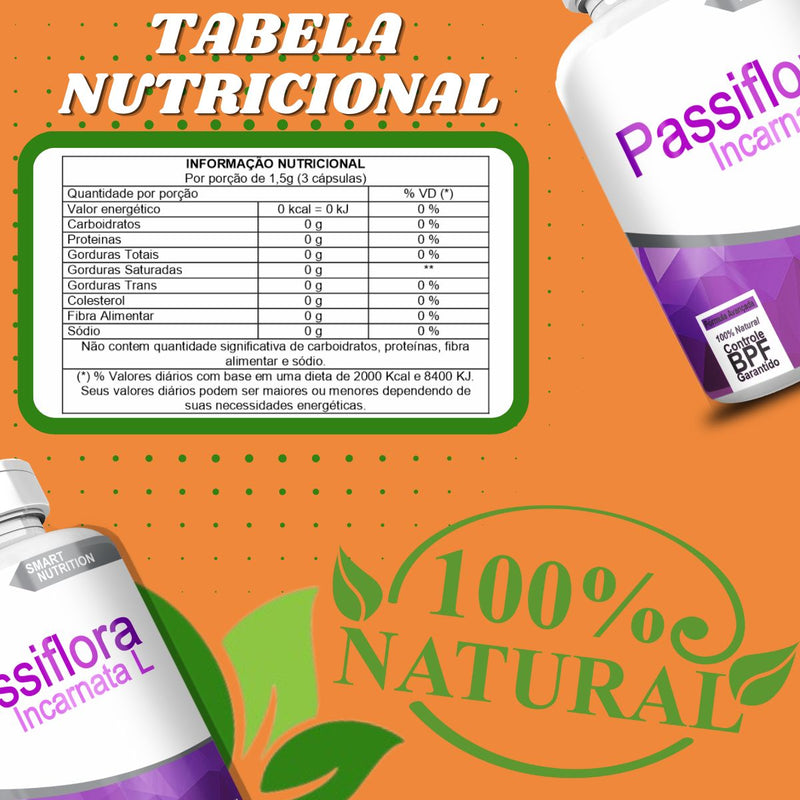 Kit com 5 Passiflora (maracujá) 500mg 60 Cápsulas