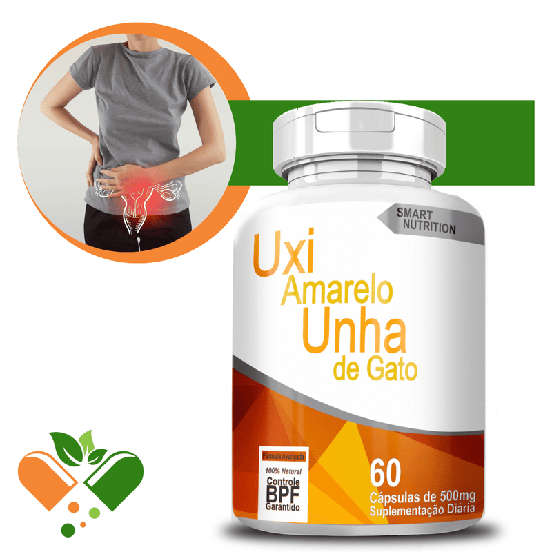 Uxi Amarelo C/ Unha De Gato 500mg 60 Cápsulas