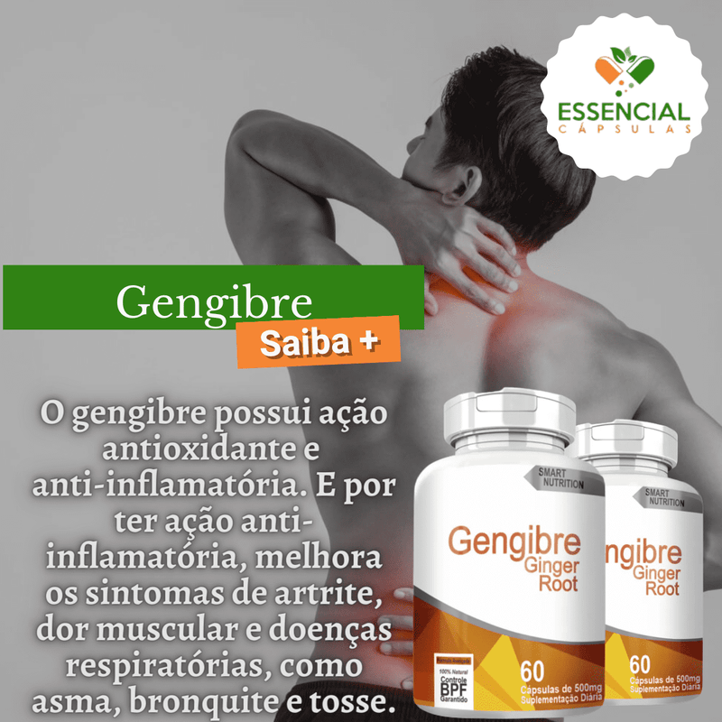 Gengibre 500mg 60 Cápsulas