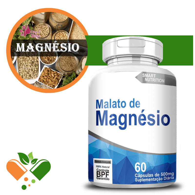 Malato de Magnésio  500mg 60 Cápsulas