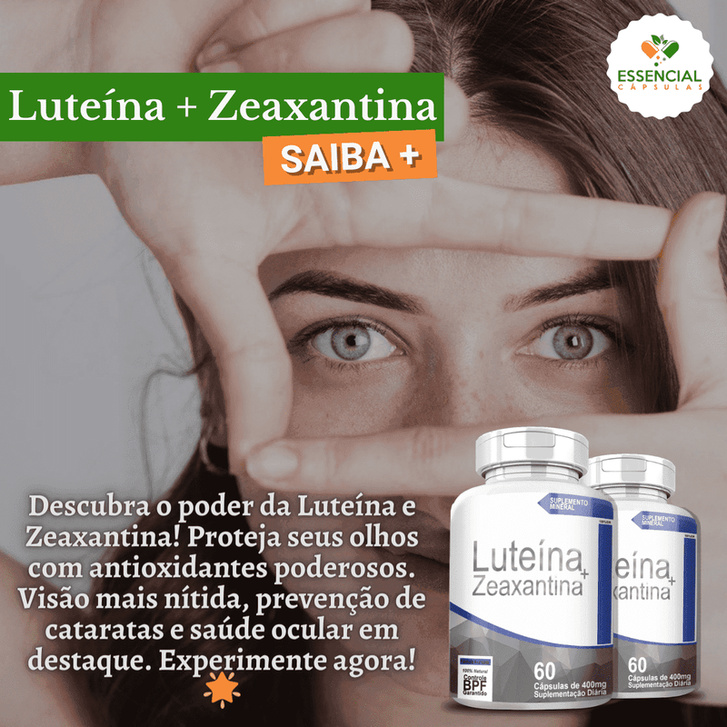 Kit com 5 Luteina E Zeaxantina 400mg 60 Cápsulas