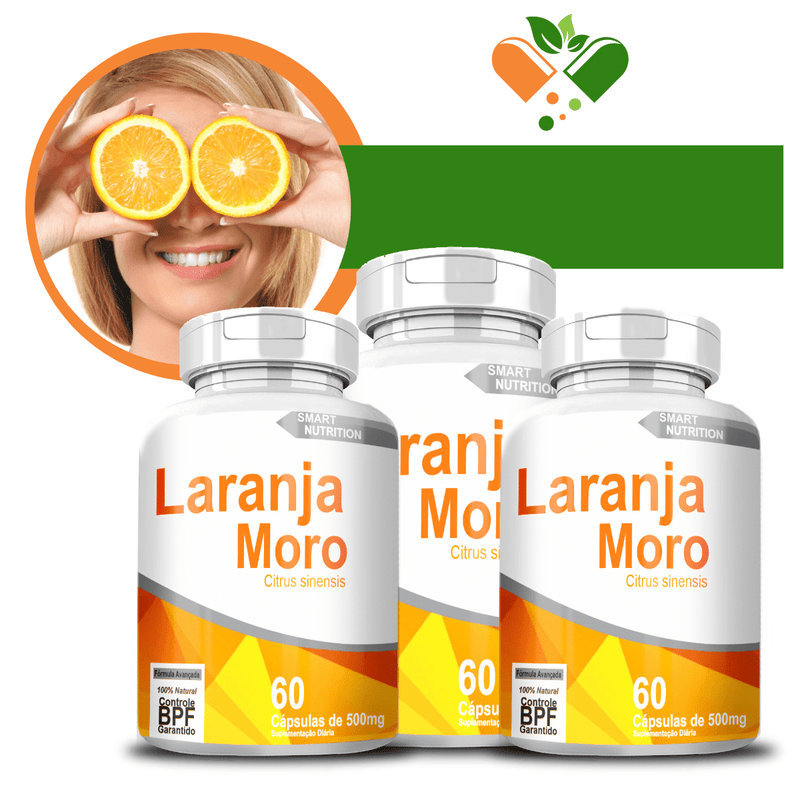 KIT COM 3 LARANJA MORO 500MG 60 CÁPSULAS