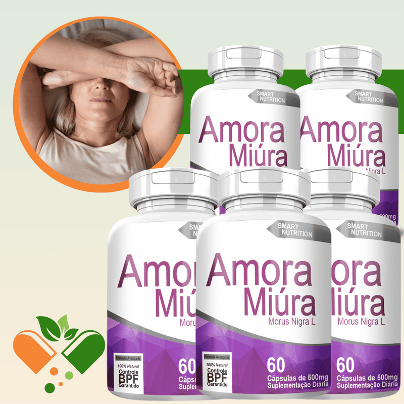 Kit com 5 Amora Miura 500MG 60 Cápsulas