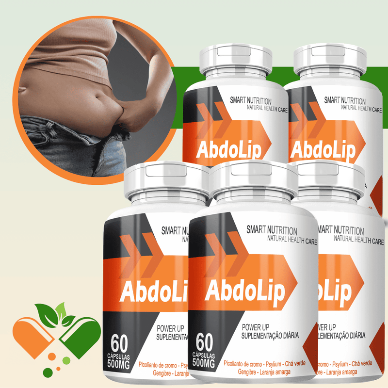 Kit com 5 Potes Abdolip 500mg 60 Cápsulas
