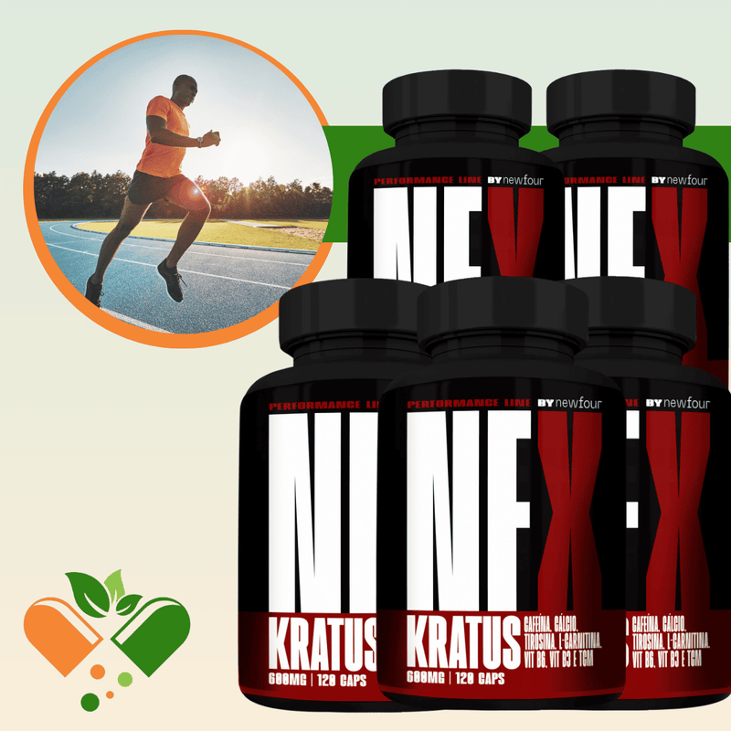 KRATUS KIT COM 5 POTES COM TOTAL DE 600 CAPSULAS