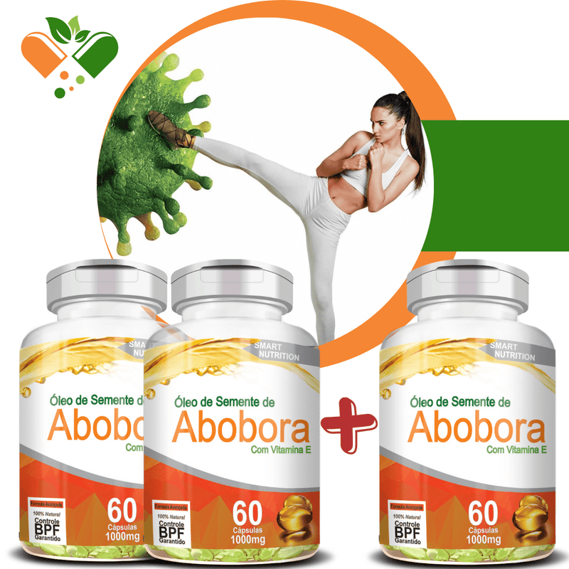 Compre 2 Leve 3 Potes Semente De Abóbora 1000mg 60 Cápsulas